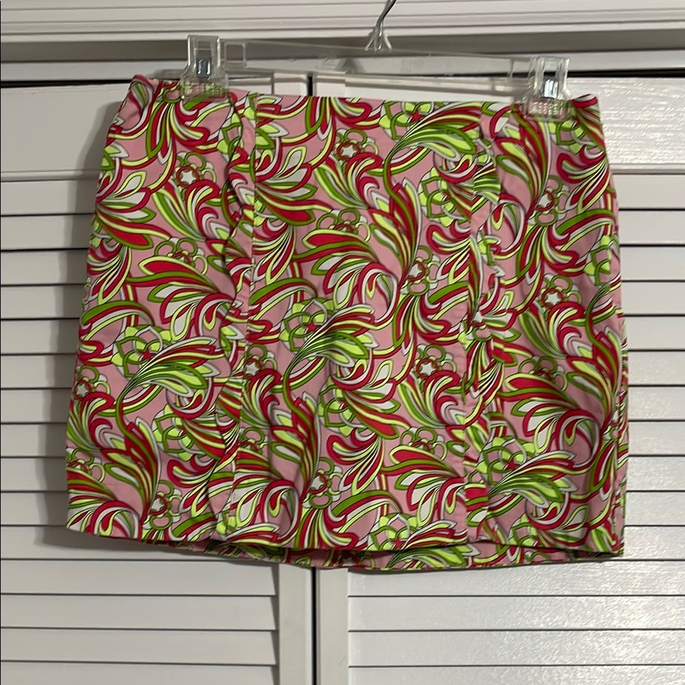 Crown & Ivy Pink and Green Flattering Cute Floral Skort Resort Wear size 10